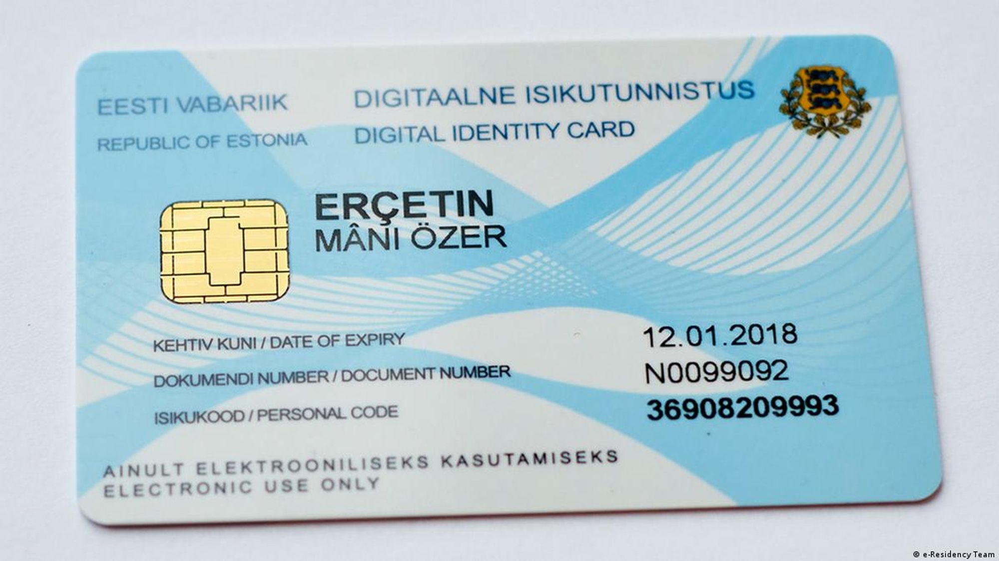 Estonian e-residency card