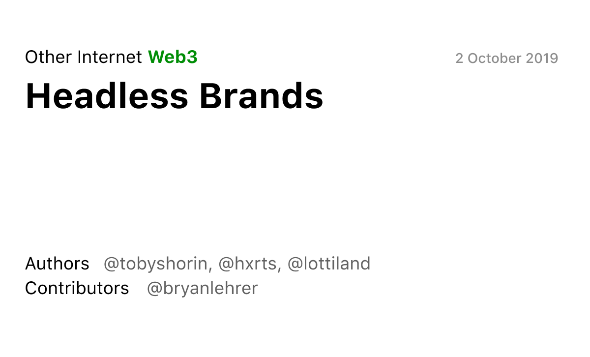  Headless Brands
